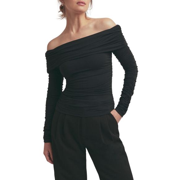 Favorite Daughter Tops - NWT Favorite Daughter The Night Out Ruched off the Shoulder Top sz L